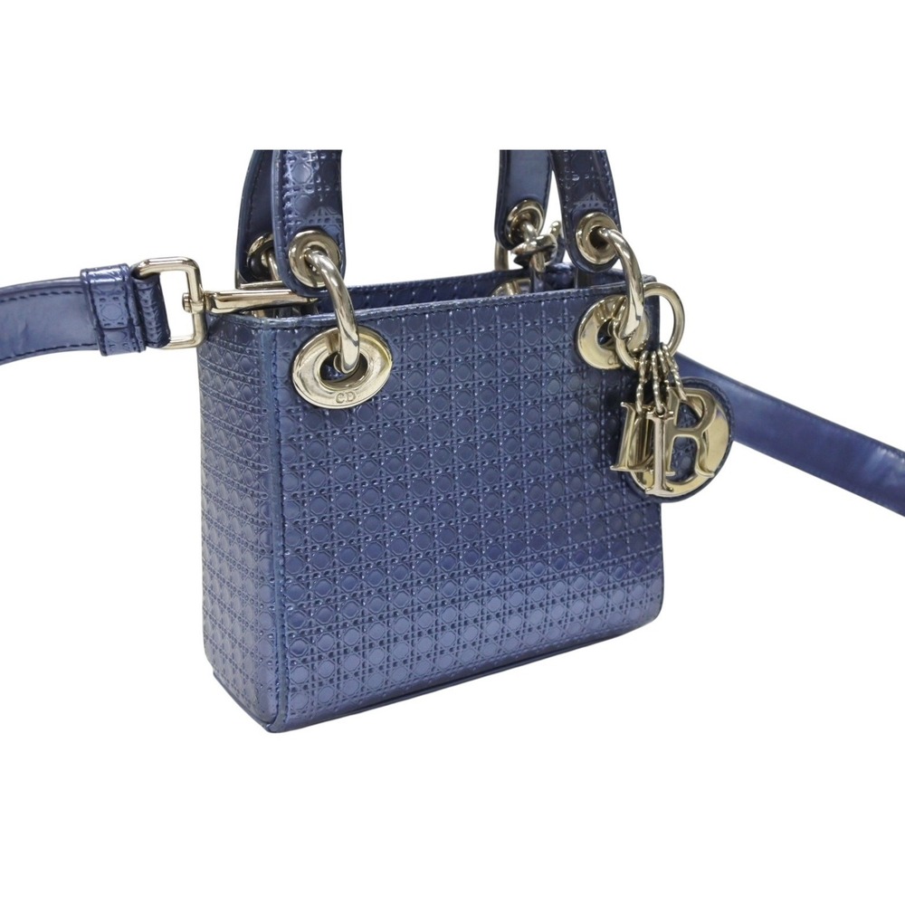 CHRISTIAN DIOR Lady Cannage metallic blue - Picture 4 of 10